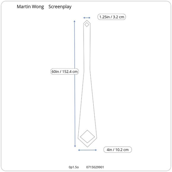 Martin Wong Screenplay Classic Wide Green Necktie - Picture 10 of 10